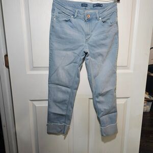 Women's J. Jill Denim Authentic Fit Cropped Light Blue Jeans 6